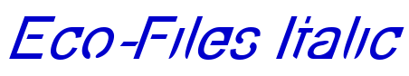 Eco-Files Italic шрифт